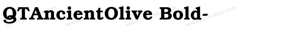 QTAncientOlive Bold字体转换